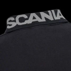 Scania Pikétröjor | Antracitgrå pikétröja ”duo” med fjärdedelsdragkedja – herr