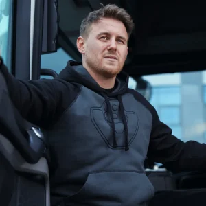 Scania Tröjor & Hoodies | Antracitgrå V8-huvtröja ”duo” – herr