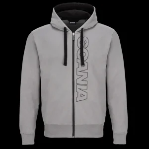 Scania Tröjor & Hoodies | Grå bashuvtröja med dragkedja – herr