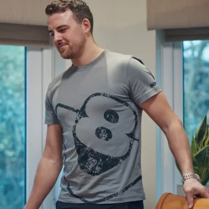 Scania T-shirts | Grå V8-t-shirt med sliten look – herr