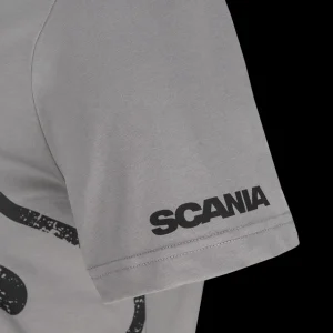Scania T-shirts | Grå V8-t-shirt med sliten look – herr
