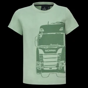 Scania Kläder | Grön t-shirt med lastbilstryck – barn