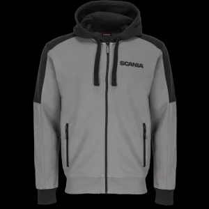 Scania Tröjor & Hoodies | Hoodie V8 med dragkedja Grå – Herr