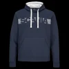 Scania Tröjor & Hoodies | Marinblå avslappnad huvtröja med rand – herr