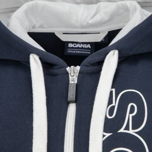 Scania Tröjor & Hoodies | Marinblå bashuvtröja med dragkedja – dam