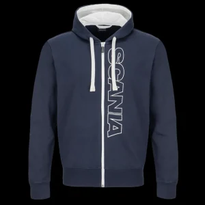 Scania Tröjor & Hoodies | Marinblå bashuvtröja med dragkedja – herr