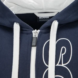 Scania Tröjor & Hoodies | Marinblå bashuvtröja med dragkedja – herr