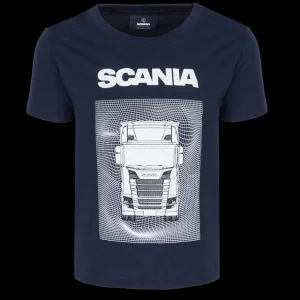 Scania Kläder | Marinblå t-shirt med lastbilstryck – barn