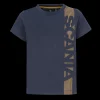 Scania Kläder | Marinblå t-shirt med vertikal rand – barn