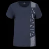 Scania T-shirts | Marinblå t-shirt med vertikal rand – dam