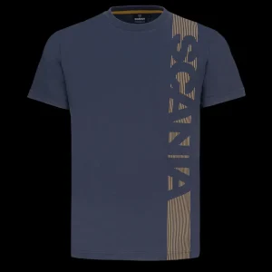 Scania T-shirts | Marinblå t-shirt med vertikal rand – herr