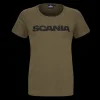 Scania T-shirts | Olivgrön t-shirt ”bas” med Wordmark – dam