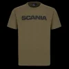 Scania T-shirts | Olivgrön t-shirt ”bas” med Wordmark – herr