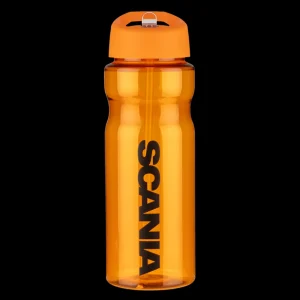 Scania Tillbehör Mat & Dryck | Orange vattenflaska med sugrör