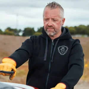 Scania Tröjor & Hoodies | Robust svart huvjacka med dragkedja – Herr