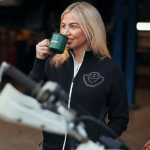 Scania Tröjor & Hoodies | Svart V8-tröja ”duo” med dragkedja – dam