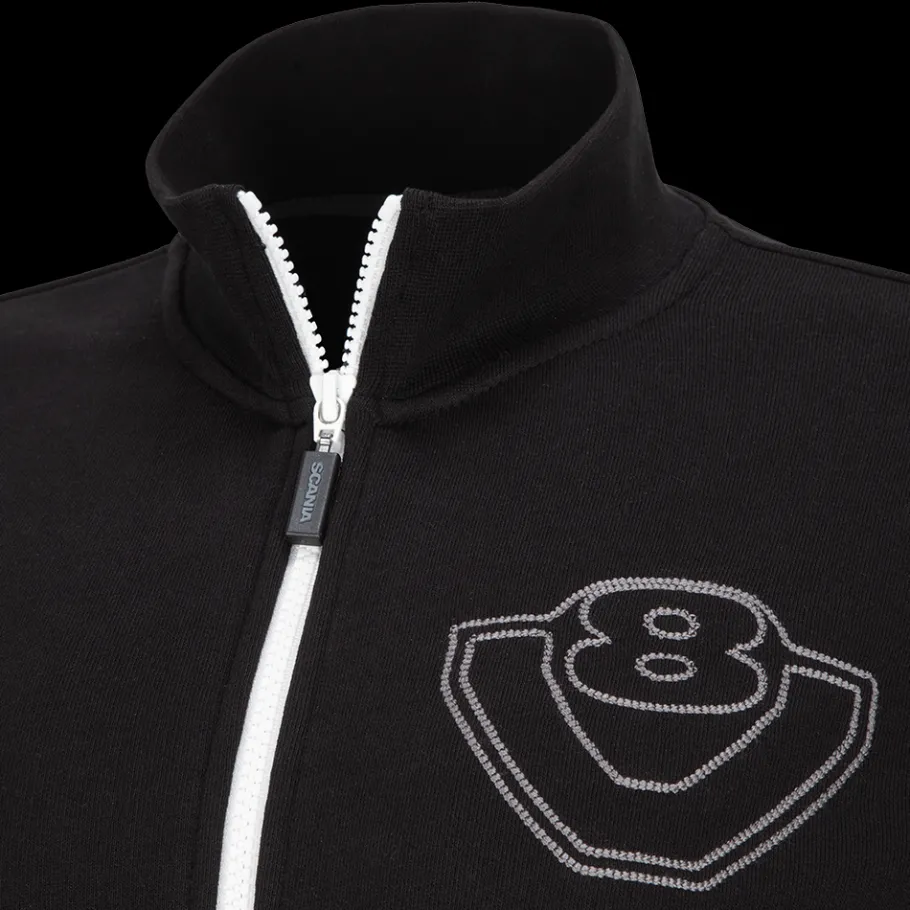 svart_vtrja_duo_med_dragkedja_dam_3.webp Scania Tröjor & Hoodies | Svart V8-tröja ”duo” med dragkedja – dam