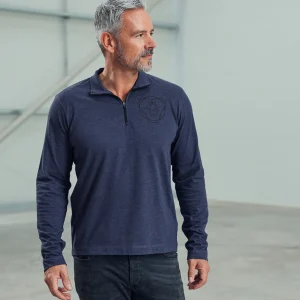 Scania T-shirts | T-Shirt Stripe med lång ärm 1/4 dragkedja – Herr