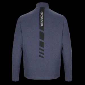 Scania T-shirts | T-Shirt Stripe med lång ärm 1/4 dragkedja – Herr