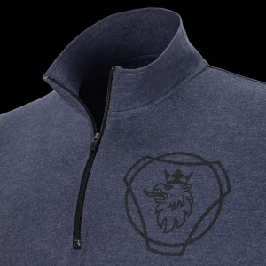 Scania T-shirts | T-Shirt Stripe med lång ärm 1/4 dragkedja – Herr