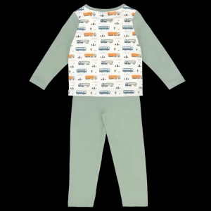 Scania Kläder | Tvådelad pyjamas med lastbilar och bussar – barn