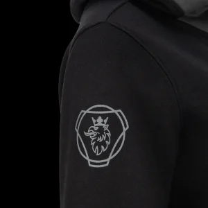 Scania Tröjor & Hoodies | Tvåfärgad svart huvtröja med dragkedja – Dam