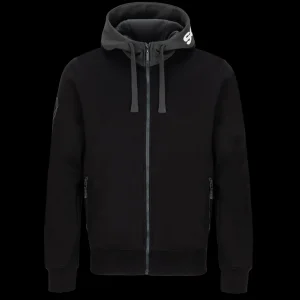 Scania Tröjor & Hoodies | Tvåfärgad svart huvtröja med dragkedja – Herr