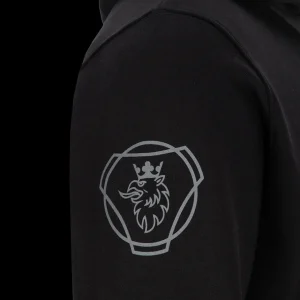 Scania Tröjor & Hoodies | Tvåfärgad svart huvtröja med dragkedja – Herr
