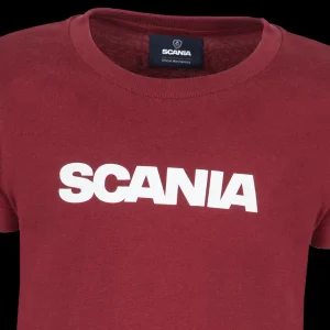 Scania Kläder | Vinröd t-shirt med ordmärke – barn
