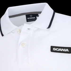 Scania Pikétröjor | Vit baspikétröja – herr