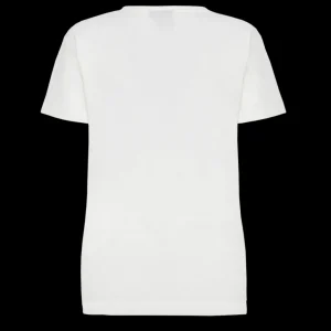 Scania T-shirts | Vit t-shirt med vertikal rand – dam